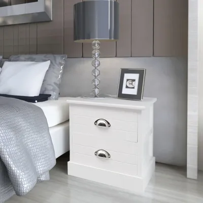 Immagine prodotto di vidaXL Comodino in stile francese bianco