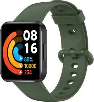 Produktbild von Strap-it Redmi Watch 2 (Lite) Silikonarmband (Grün)