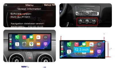 Obrázok produktu pre Multimediálny displej do auta, kvalitný obrazovka, kompatibilný s Audi A1 Q3 2012–2018, verzia A1 RMC 12,3