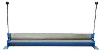 Zdjęcie produktu dla Maszyna do gięcia blach - ręczna prasa krawędziowa - stal 45# - regulowany kąt gięcia 0–90° - maksymalna szerokość robocza 91 cm - kolor niebieski