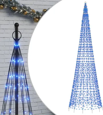 Obrázek produktu pro vidaXL LED vánoční stromek, 1534 LED diod, modrý, 500 cm