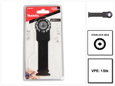 Zdjęcie produktu dla Makita Eintauchsägeblatt, 32 mm Starlock Max - 18 TPI - HCS - MAM004 - Holz