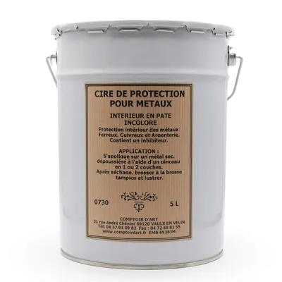 Productafbeelding van Comptoir D'Art - Kleurloze Beschermende Was (0730) Voor Metalen - Bescherming Tegen Oxidatie - Transparante Satijnen Afwerking (5 L)