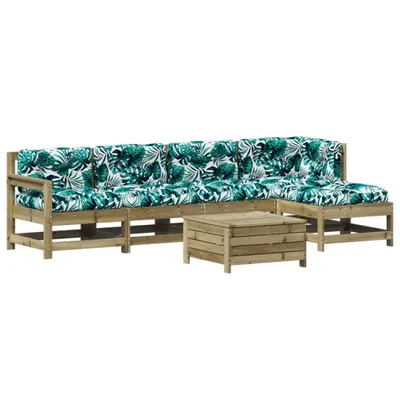 Produktbild von vidaXL 6-tlg. Garten-Lounge-Set mit Kissen Imprägniertes Kiefernholz