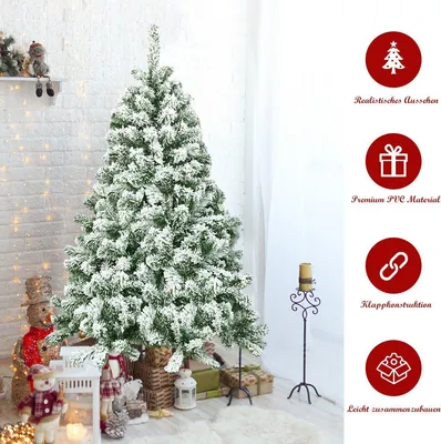 Produktbild von Künstlicher, beschneiter Weihnachtsbaum, 180 cm, PVC-Nadeln