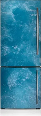Produktbild von Magnete Küche Kühlschrank Kühlschrankmagnete 70x190 cm - Blaue Wellen.