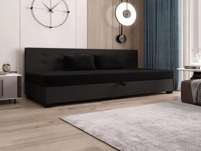 Obrázek produktu pro Jednolůžková postel 120x195 AJKA BIZ 1 - černá / šedá