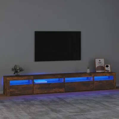 Produktbild von vidaXL TV-Schrank mit LED-Leuchten Räuchereiche 270x35x40 cm