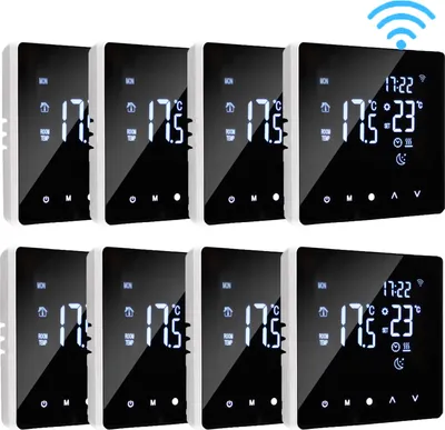 Produktbild von 8X Smart WiFi Thermostat 16A Elektroheizung Raumthermostat Fussbodenheizung LCD-Display Touchscreen programmierbar Innenthermometer App-Steuerung