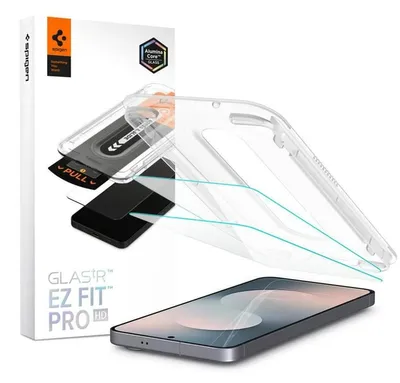 Obrázok produktu pre Spigen GLAS.tR EZ Fit Pro HD, Samsung, Galaxy S25 FE, Prachuodolný, Odolné proti poškriabaniu, Priehľadná, 2 kusov