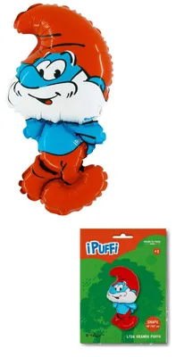 Productafbeelding van Grabo folieballon, "Papa Schlumpf", verpakt, 107 cm