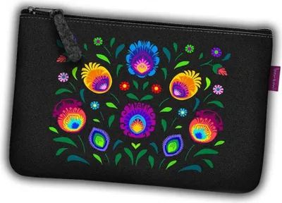Produktbild von Bertoni Kosmetiktasche Pocket Openwork 24x15 cm - Ökologische, strapazierfähige und praktische, funktionelle Filz-Kosmetiktasche mit originellem Desig antracyt Oberek
