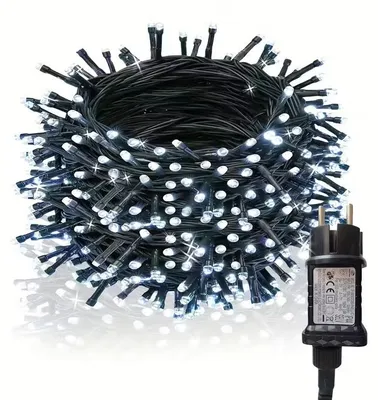 Produktbild von Extralink, LED-Lichterkette, 500 LED, kaltweiß, Länge 3 + 25 m, Innen‑/Außenbereich
