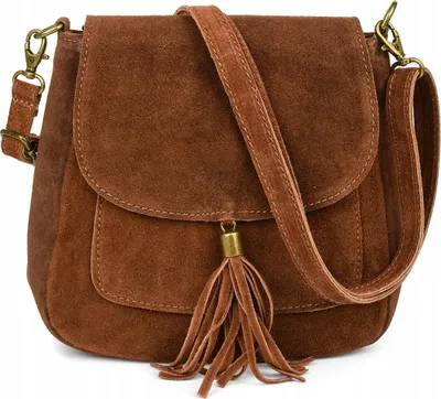 Imagen del producto de Bolso de hombro de ante, diseño italiano