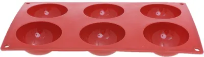 Produktbild von Silikon-Backform 6x Halbkugel Muffinform Törtchenform Silikonform Kuchenform