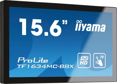 Produktbild von iiyama ProLite TF1634MC-B8X Computerbildschirm 39,6 cm (15.6") 1920 x 1080 Pixel Full HD LED Touchscreen Multi-Nutzer Schwarz