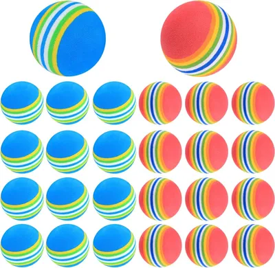 Produktbild von Golf-Schaumstoffbälle – Übungsgolfbälle – Air Ball Golf – Schaumstoffbälle für Anfänger – Golftraining für Kinder – 26 Stück – Rot und Blau