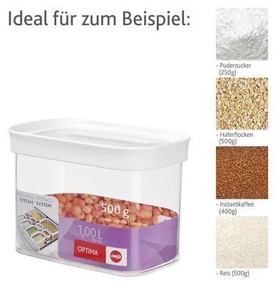 Immagine prodotto di EMSA 513557 recipiente per cibo Rettangolare Scatola 1 L Trasparente 4 pz