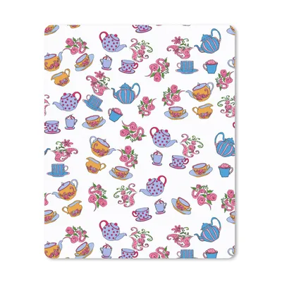 Produktbild von MuchoWow® Mauspad Mousepad Muster - Tee - Rosen - Teekanne 30x40 cm - Mousepads - Maus Mat - Pad - Mausunterlage - Mausmatten