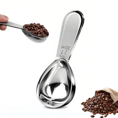 Koffiemaatschep 30 ml, 304 Edelstahl, Messlöffel, Silber