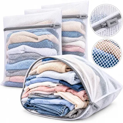 Produktbild von BOTC 3x Wäschenetz 30x40 cm für Unterwäsche Socken