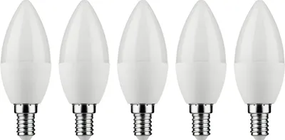 Produktbild von 5 x Müller-Licht LED Leuchtmittel Kerzen 4,9W = 40W E14 matt 470lm warmweiß 2700K 180°