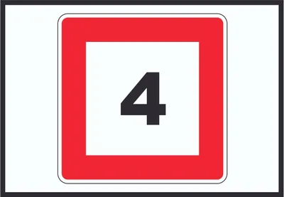 Produktbild von Höchstgeschwindigkeit 4 km/h nicht zu überschreiten Schild mit Symbol A0 Rückseite selbstklebend