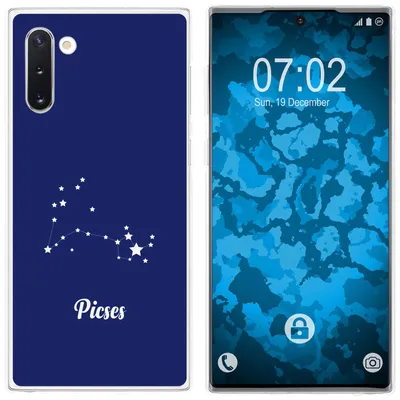 Produktbild von PhoneNatic Case kompatibel mit Samsung Galaxy Note 10 Silikon-Hülle SternzeichenPisces M1