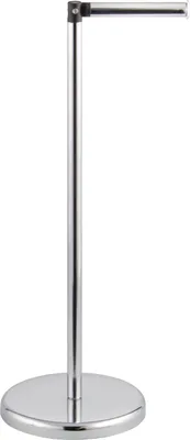 Image de bremermann Porte-rouleau de WC sur pied 2en1, porte-rouleau de rechange (4 rouleaux), chromé