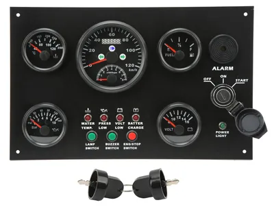 Produktbild von 5-Gauge-Cluster-Set, Tachometer, Kraftstoffstand, Wassertemperatur, Öldruckmesser, Voltmeter, Bootsinstrumententafel