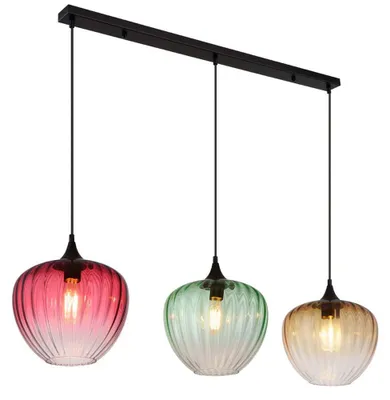 Produktbild von Pendelleuchte, Metall, schwarz matt, 3-flammig, H 150 cm