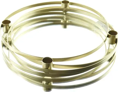 Produktbild von Adventskranz Metallringe Goldfarben Ø 31 cm
