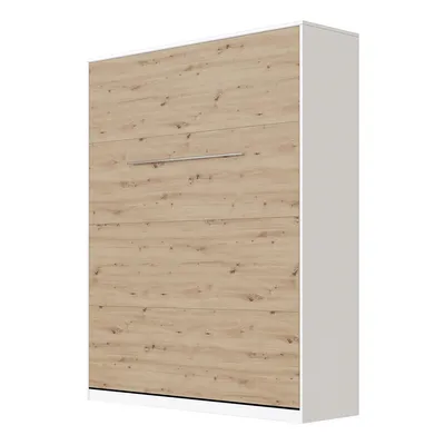 Produktbild von SMARTBett Schrankbett Standard  Weiss/Wildeiche 160 Vertikal