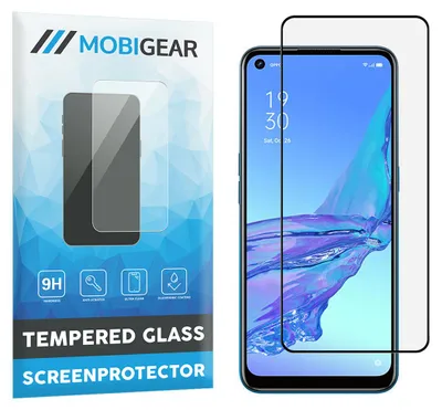 Produktbild von Mobigear Premium Displayschutz für OPPO A53s, gehärtetes Panzerglas, Displayschutzfolie – kompatibel mit Hüllen – Schwarz