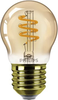 Produktbild von Philips Filament-Lampe Bernstein 25W P45 E27, 3 W, 25 W, E27, 250 lm, 15000 h, Flame