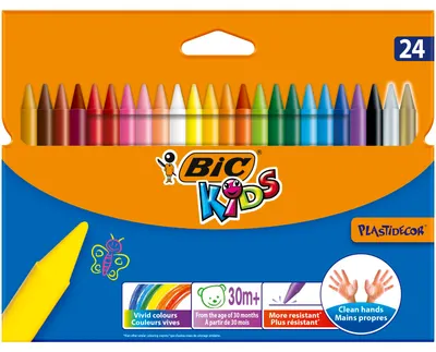 Obrázek produktu pro BIC Kids, 24 kusů, Vícebarevný, Vícebarevný, Plast, Závěsný obal