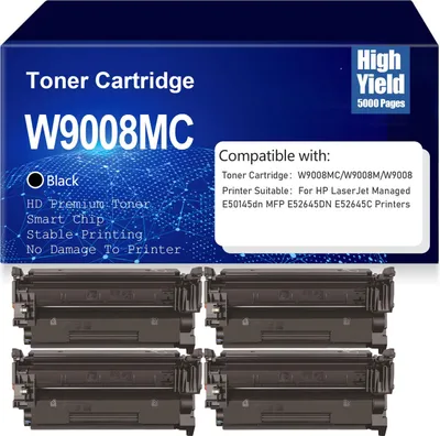Produktbild von HP Schwarzer Toner W9008MC mit hoher Kapazität - Managed für HP Drucker