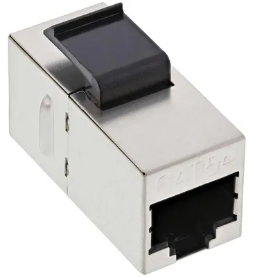 Produktbild von InLine Keystone RJ45 Buchse / Buchse Einsatz, SNAP-In, Cat.5e, Silber, RJ45, RJ45, Cat5e, 8 g, 200 cm³