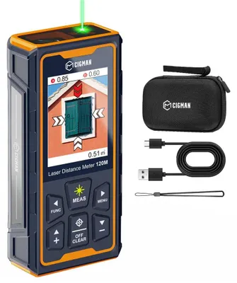 Productafbeelding van Lasermeetapparaat - Afstandsmeter - Meetinstrument - Laserafstandsmeter - Meetlint - Meetafstand Tot 120 Meter