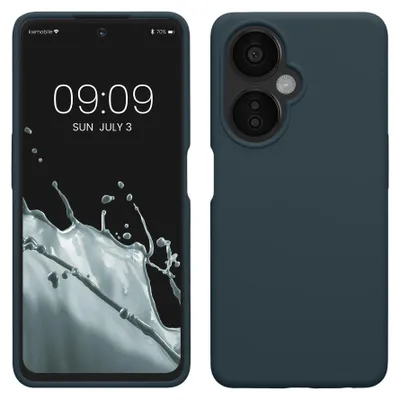 Produktbild von kwmobile Handyhülle für OnePlus Nord CE 3 Lite 5G / Nord N30 5G Hülle - Case Silikon - Kabelloses Laden - Schutzhülle Cover in Dunkler Schiefer