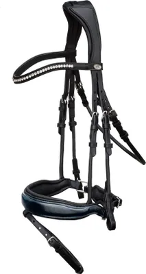 Produktbild von Schockemöhle Sports Anatomische Trense Malibu Trensenzaum Black Patent / Silver VB