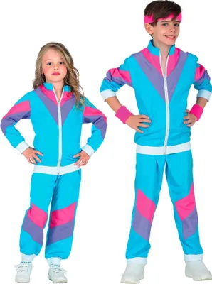 Produktbild von W WIDMANN MILANO Party Fashion - Kinderkostüm Jahre Trainingsanzug, 80er Jahre Outfit, Jogginganzug, Bad Taste Outfit, Faschingskostüme