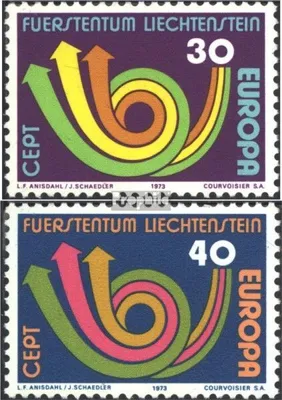 Produktbild von Briefmarken Liechtenstein 1973 Mi 579-580 (kompl.Ausg.) postfrisch Europa
