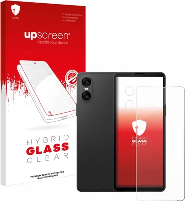 Produktbild von upscreen Schutzglas für Sony Xperia 10 VI (Display+Kamera) Schutzfolie Panzer Folie Glas Display Schutz klar