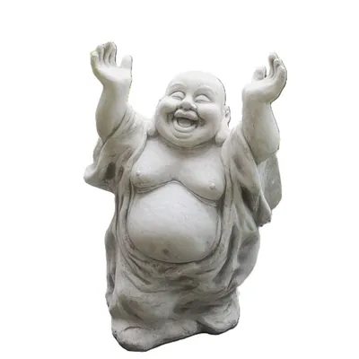 Produktbild von Schöner Buddha aus Steinguss perfekt für den Garten die Terrasse oder den Vorgarten ist Frostfest Witterungsbeständig und Neu 80cm H, JA-BUDDHA