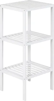 Produktbild von Bambusregal, 3 Ablagen, weiß