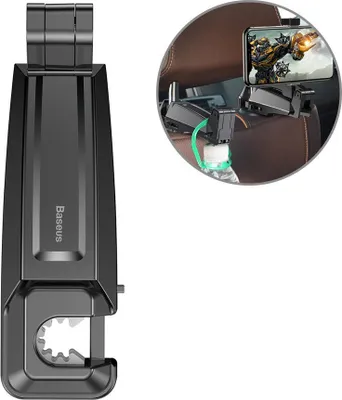 Produktbild von Autotelefonhalter Aufhänger 4.0''-6.5'' für Kopfstütze schwarz