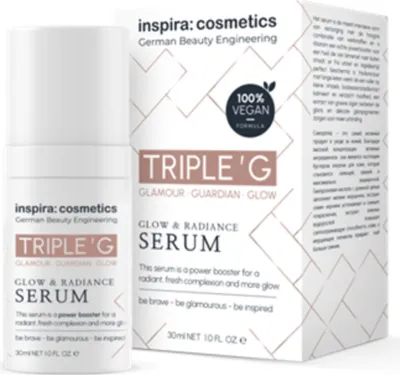 Produktbild von TRIPLE'G Glow & Radiance Serum 30ml, 100%vegan, GlowBooster, Hyaluronsäure