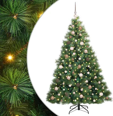Image de vidaXL Sapin de Noël artificiel avec 300 LED Vert 180 cm PE et PVC