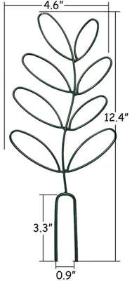 Image de Small Trellis for Potted Plants Wrought Iron Leaf Shape Garden Trellis for Indoor Outdoor Decorative Climbing Plants Support Trellis for Vines Roses